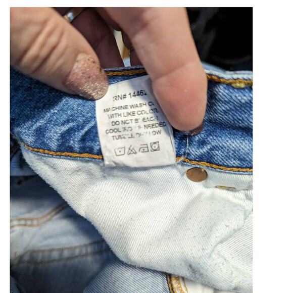 Denimist Boyfriend Jeans Straight Leg Light Wash Distressed Denim 100% Cotton 28 - Picture 5 of 12